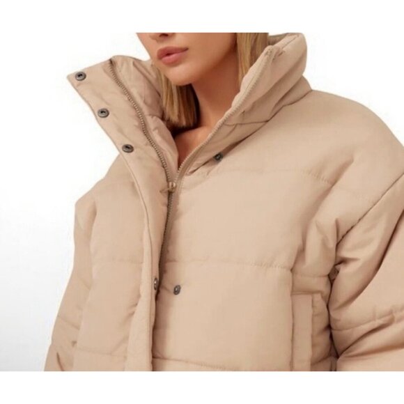 The Fifth Label Remake Tan Cropped Puffer Jacket Size XS - Picture 4 of 7